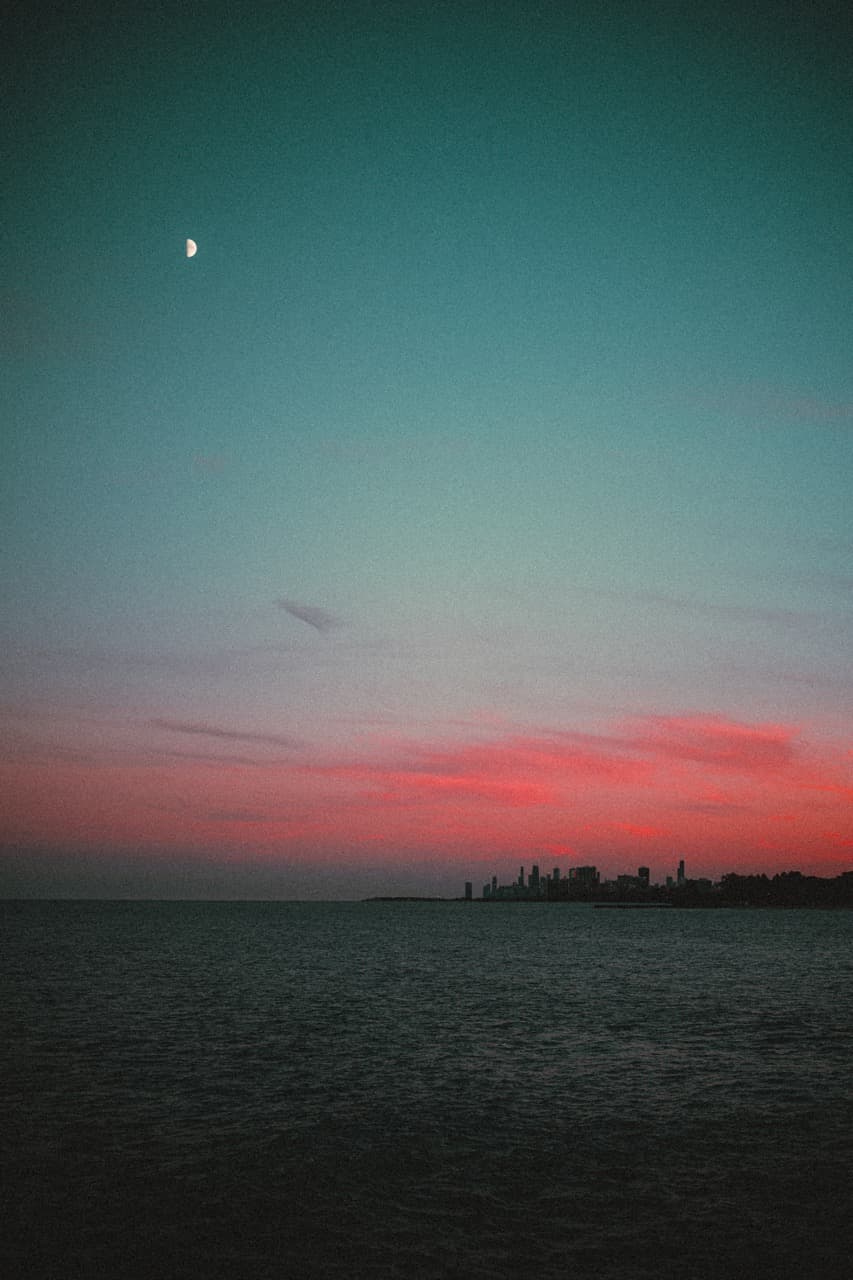 UV-Style Sunset, Lake Michigan Shore, Illinois