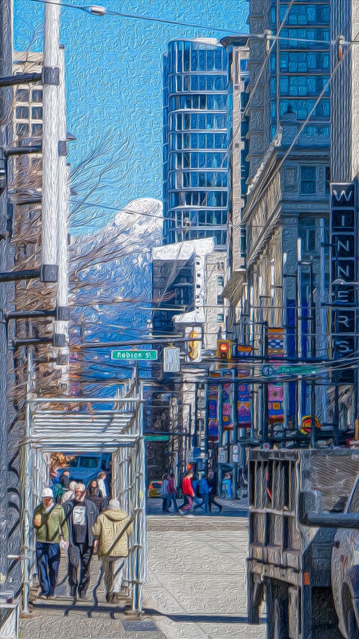 Vancouver Street Study, Robson Street, Vancouver